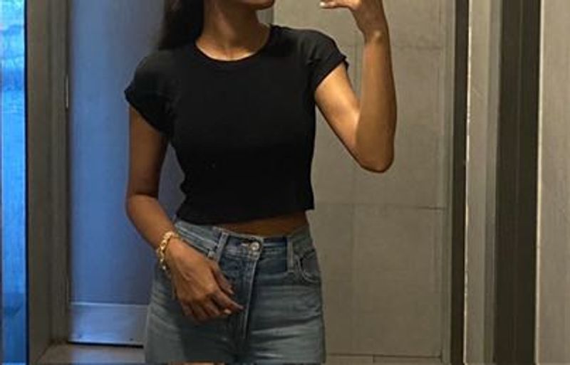Black Cropped T-Shirt