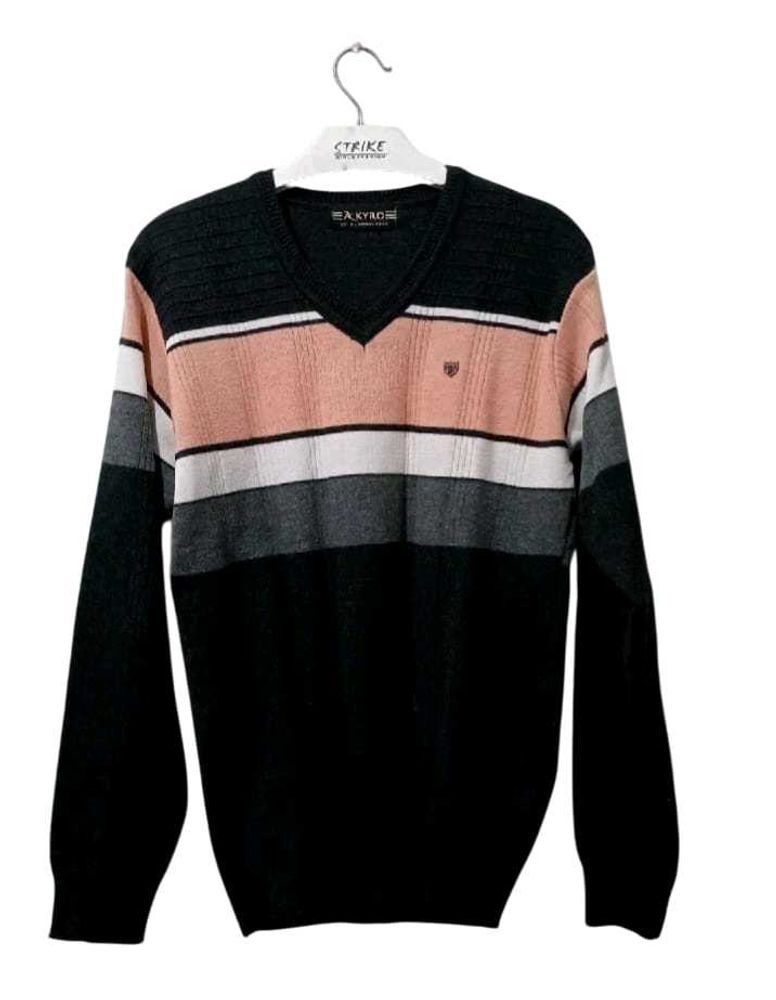 Kyro Striped V-Neck Sweater