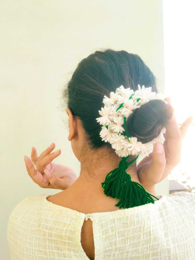 Floral Hair Bun Accessory