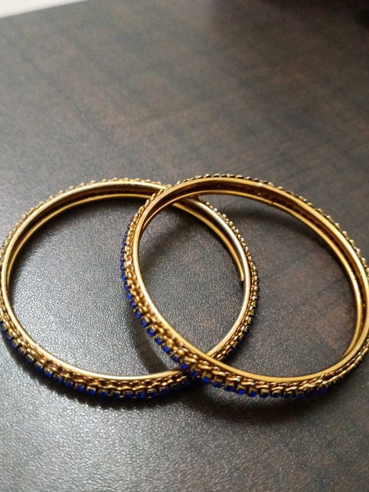 Blue and Gold Bangle Set