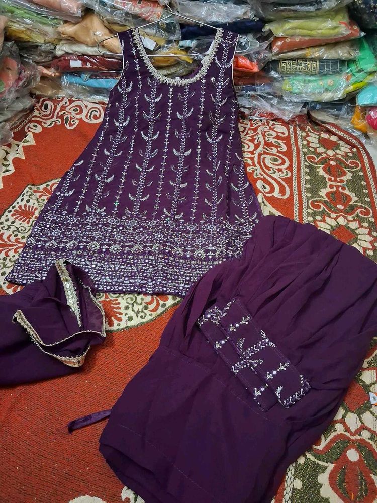 Beautiful New Heavy Party Wear Afghani Dress