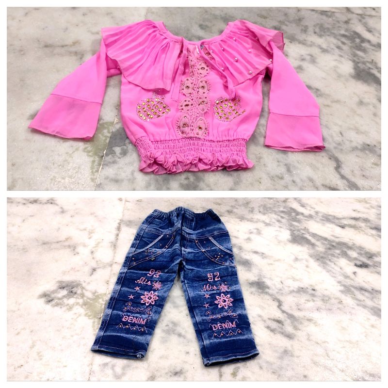 Jean&#39;s Top For girl&#39;s