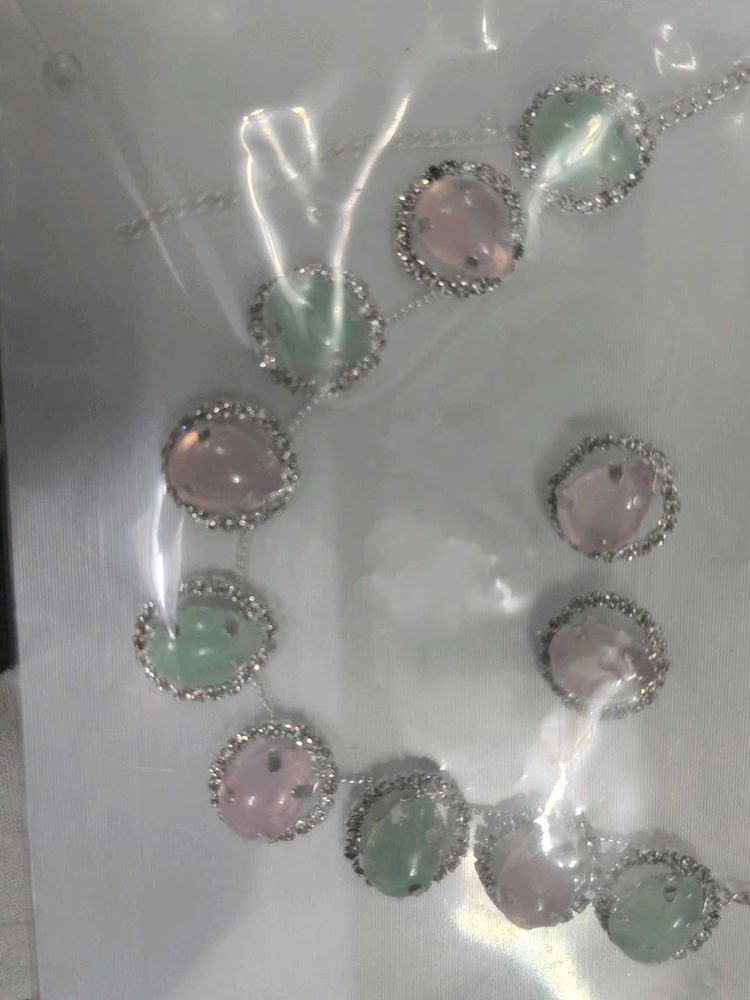 Pastel Stone Rhinestone Necklace