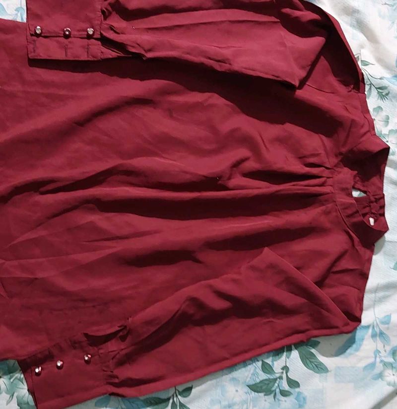 Elegant Burgundy Blouse