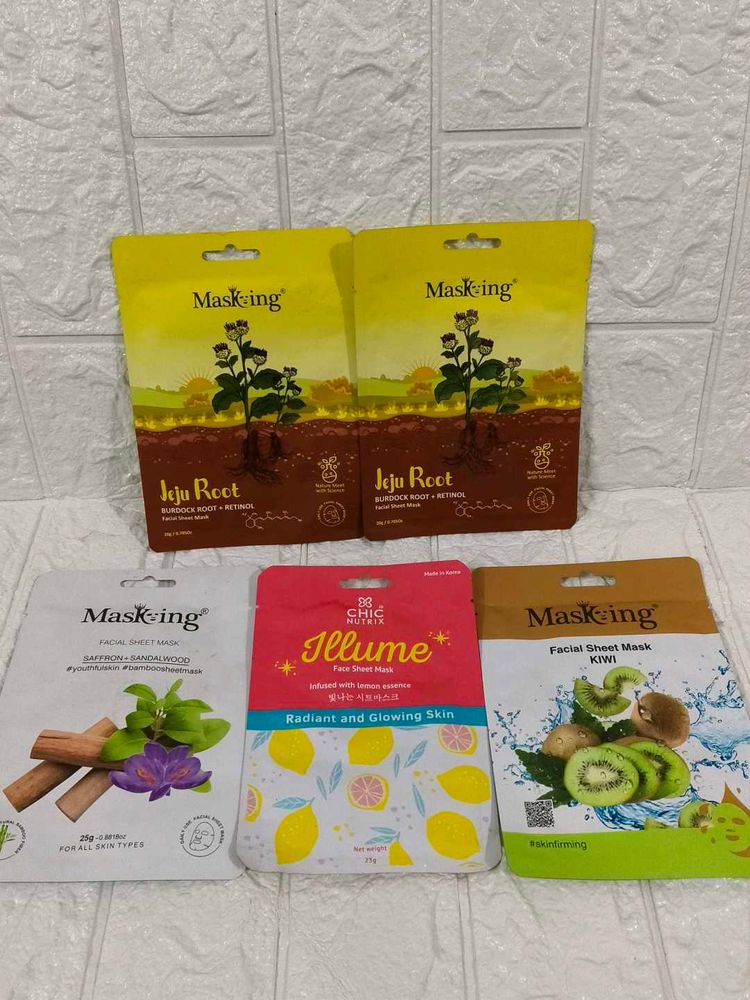 Pack Of 5 Sheet Masks