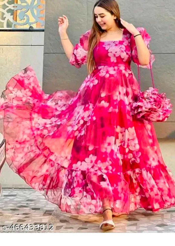 Floral Pink Maxi Dress