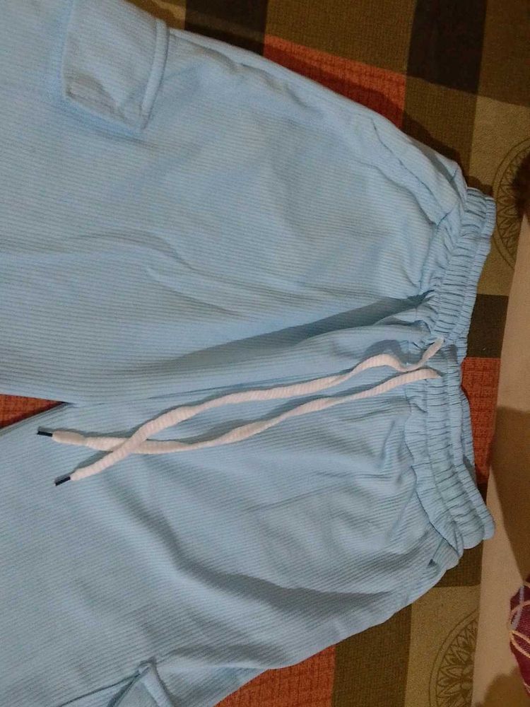 Light Blue Corduroy Cargo Pants