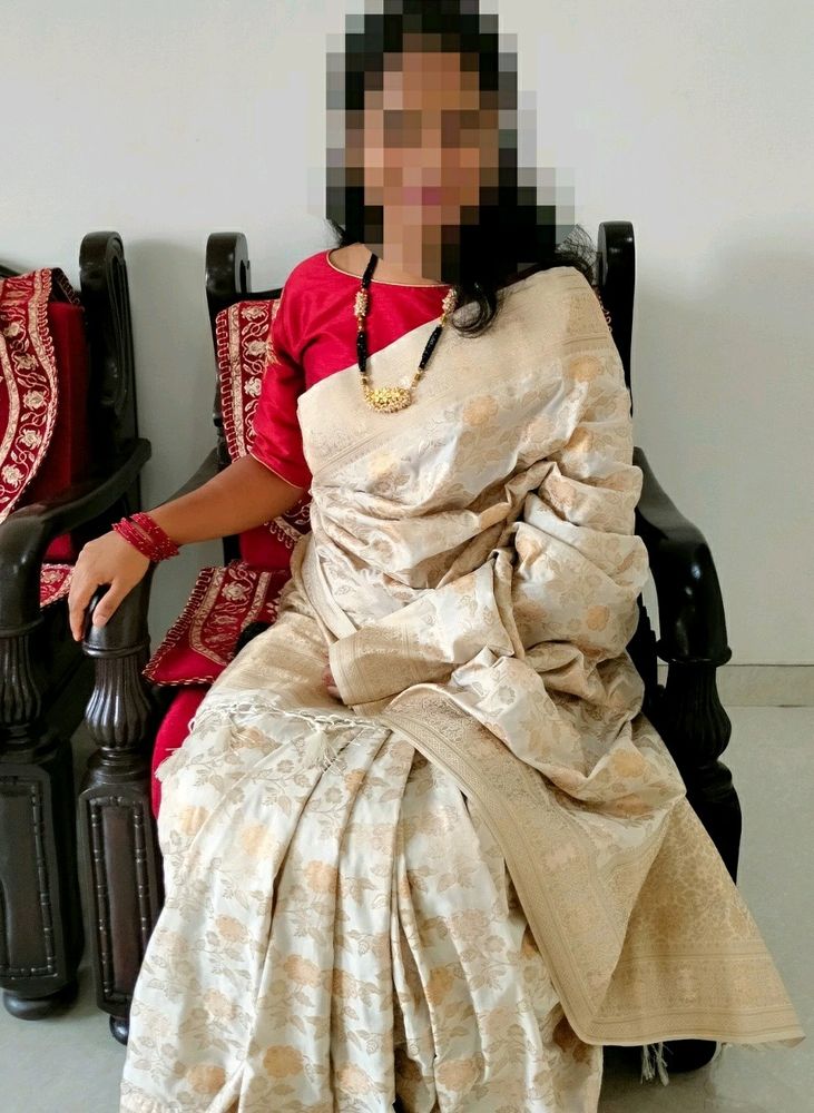 Party Wear Weaving Saree With Unstiched Blouse