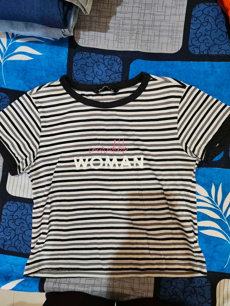 Zudio Striped Woman Tee