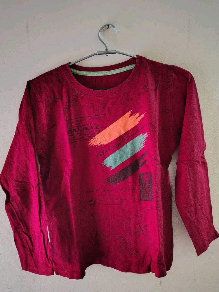 Maroon Graphic T-Shirt