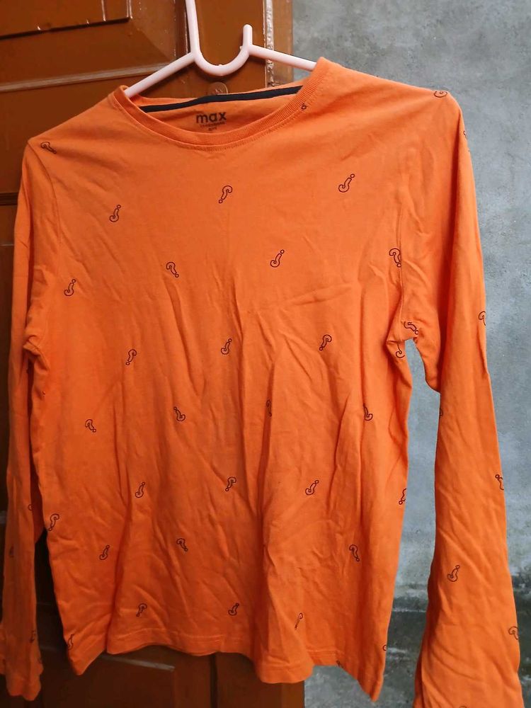 Max Orange Printed T-Shirt