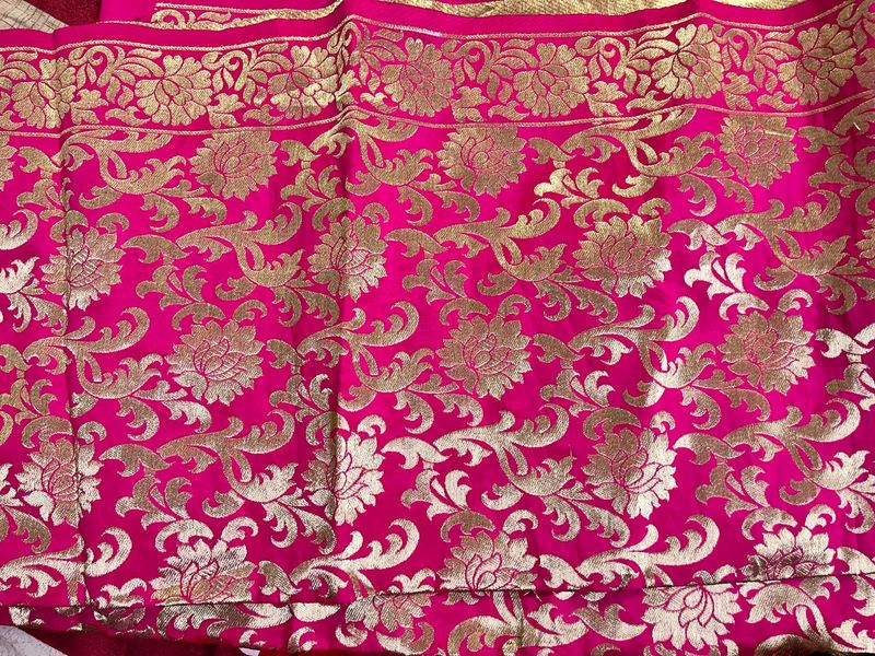 Rani Pink Weaving Silk Dupatta