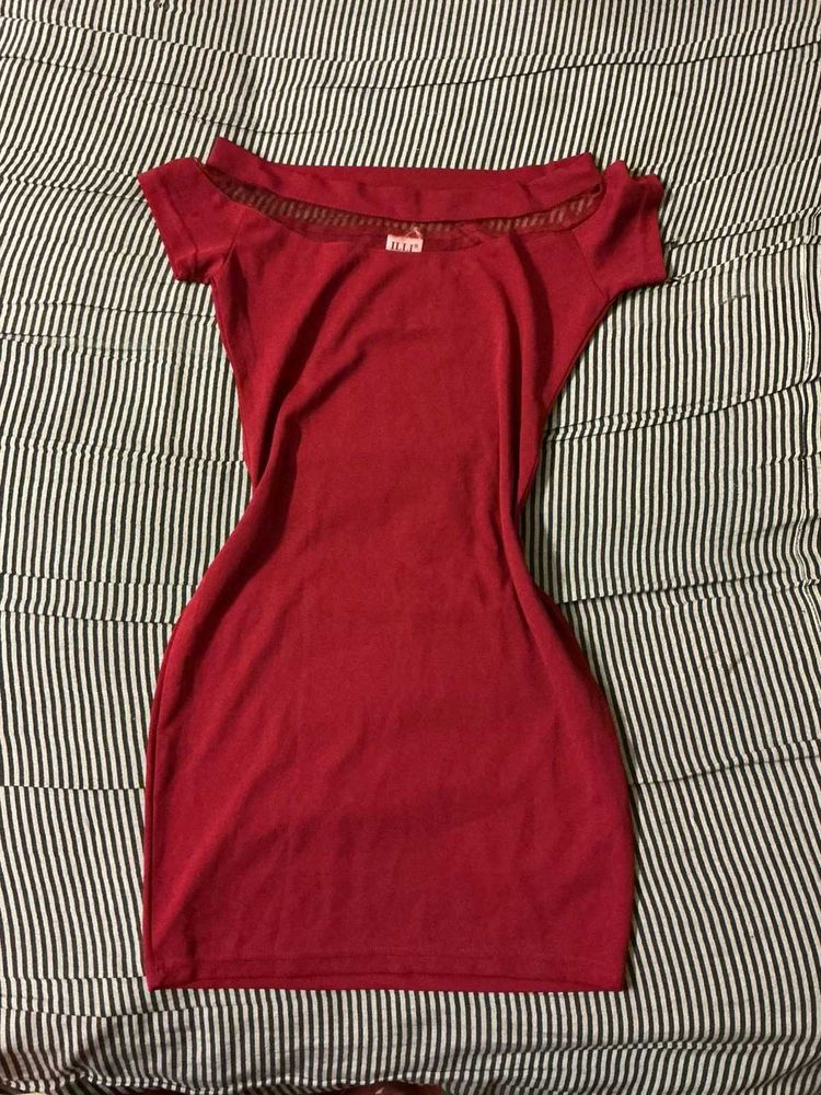 Chic Red Bodycon Mini Dress