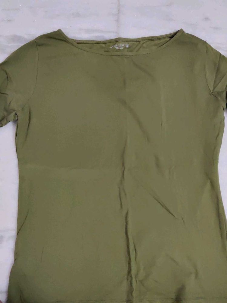Olive Green Casual Top