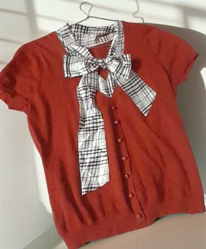 Autumn Bow Detail Top