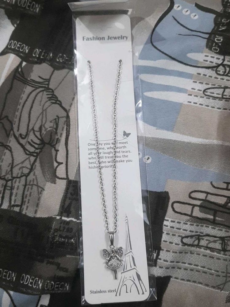 Stainless Steel Angel Wing Necklace(never Used)