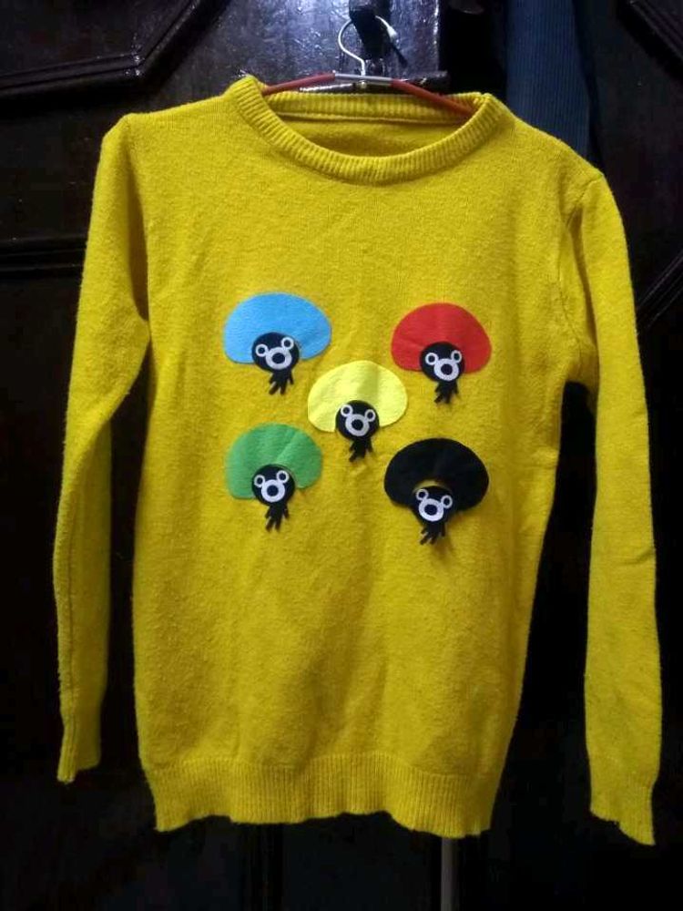 Fun Graphic Yellow Sweater