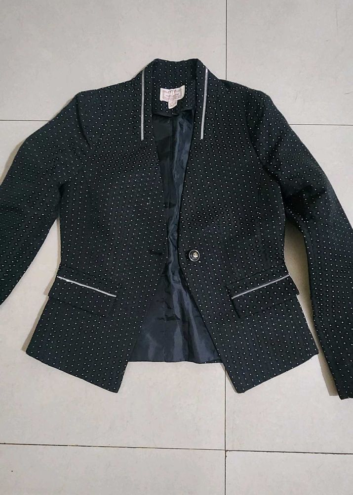 Madame Black Polka Dots Beauty Jacket