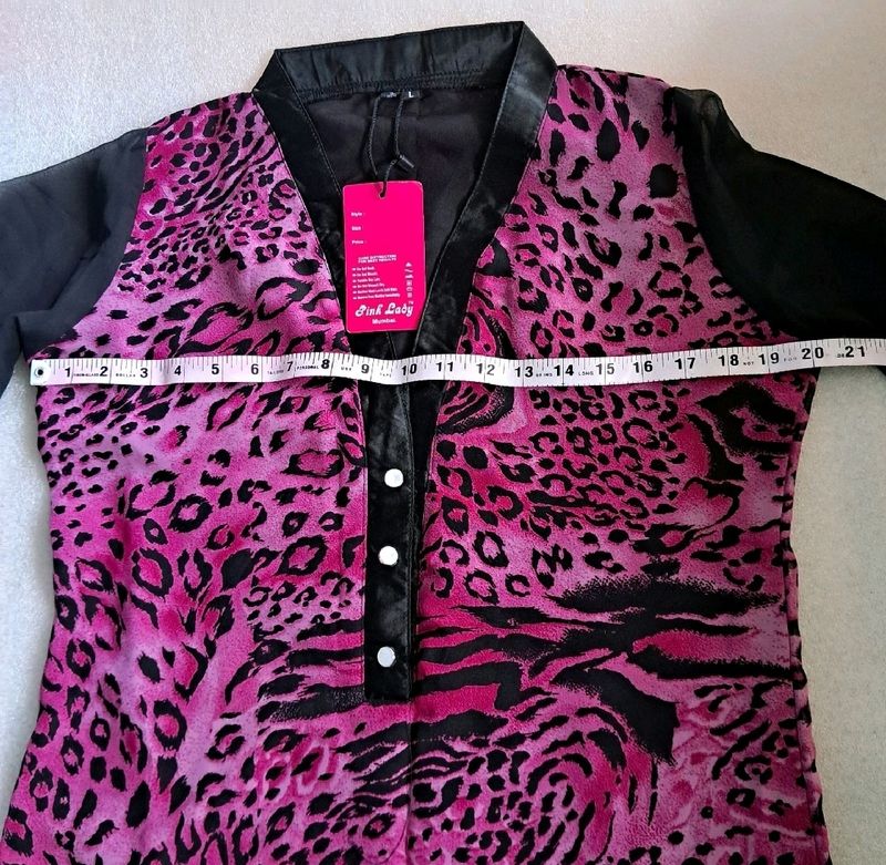 Animal Print Magenta Kurtas