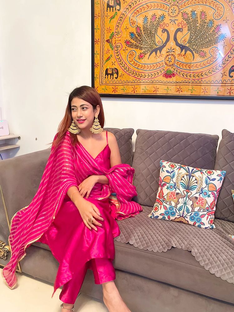 Silk Pink Kurta Set (wore once for pictures)