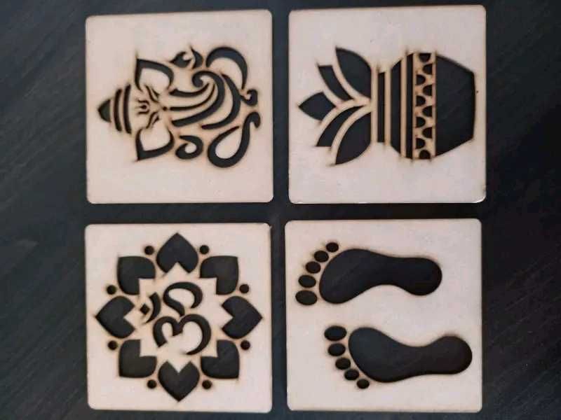 Wooden Rangoli Stencils