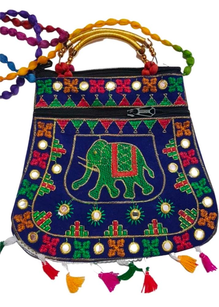 Embroidered Elephant Handbag