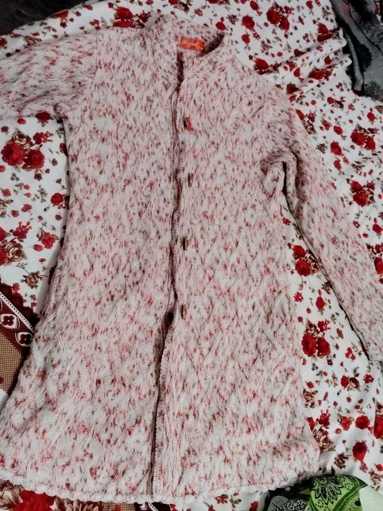 Patterned Button-Down Coat