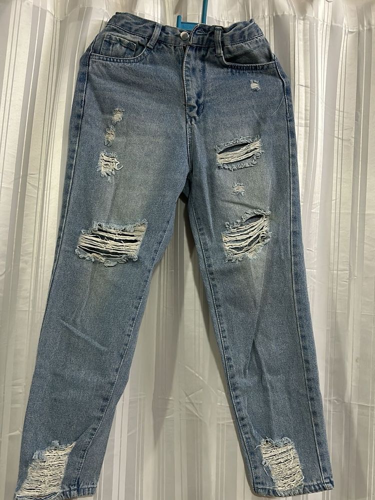 Ribbed Mom Jeans