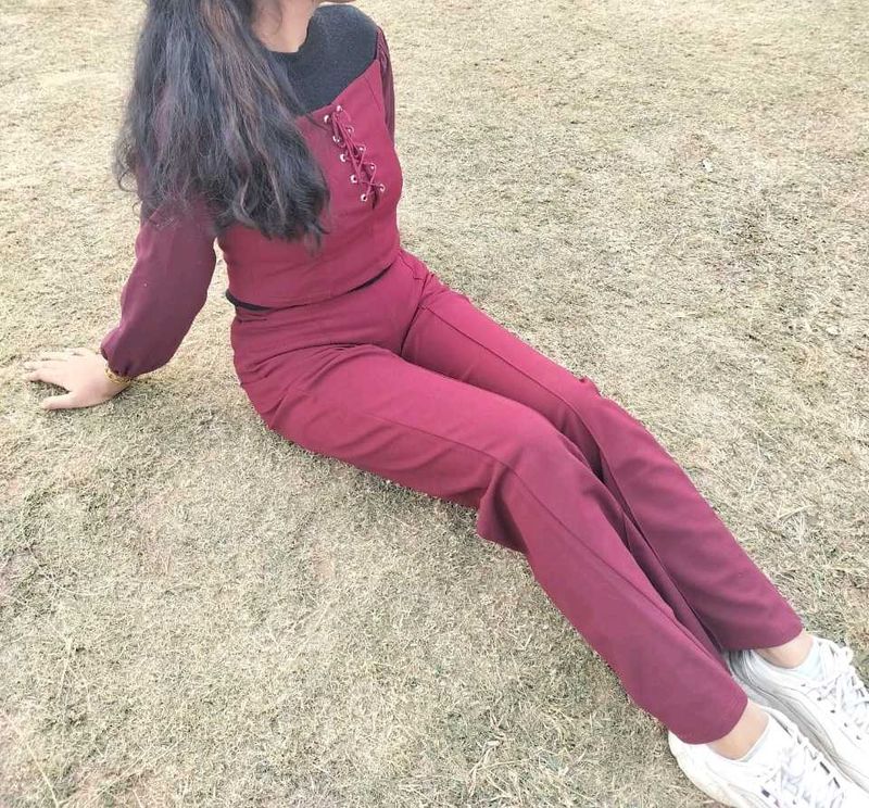 Maroon Two-Piece Set