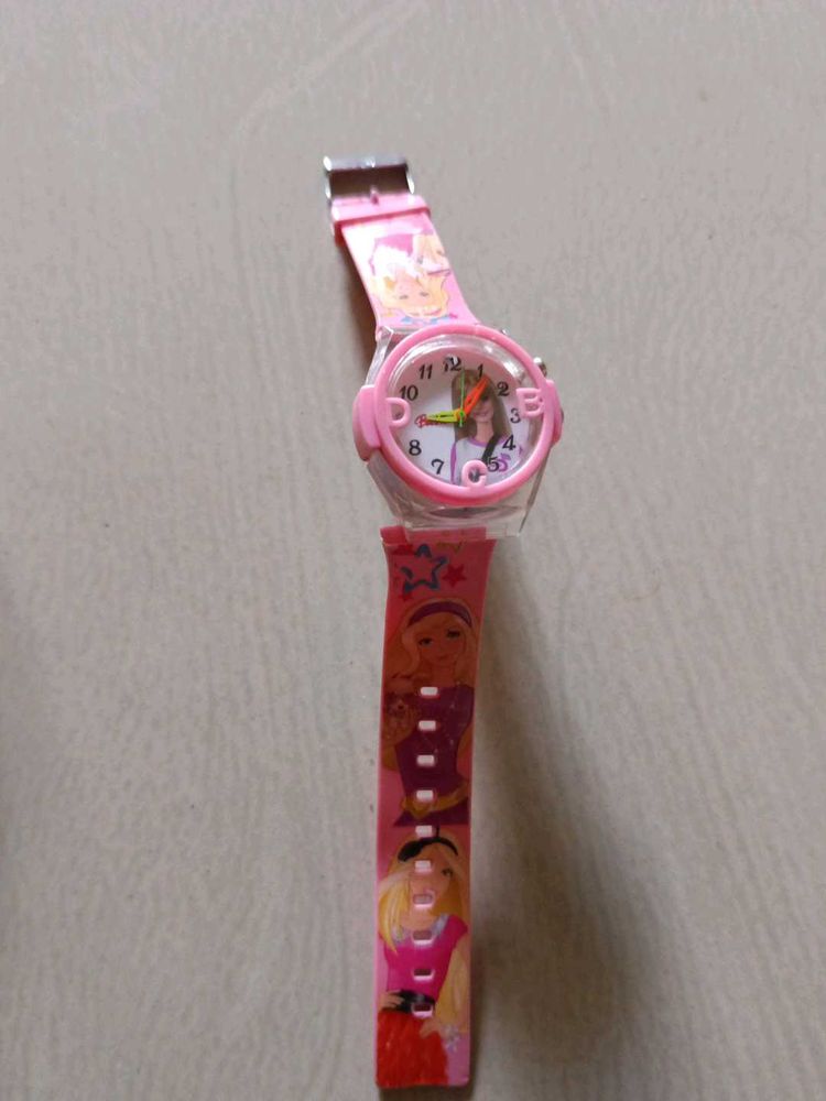 Barbie Pink Kids Watch with light