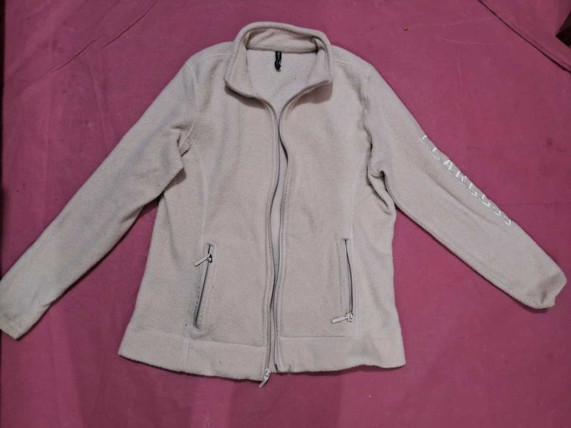 baby pink Fleece sports Zip-Up Jacket hoddie