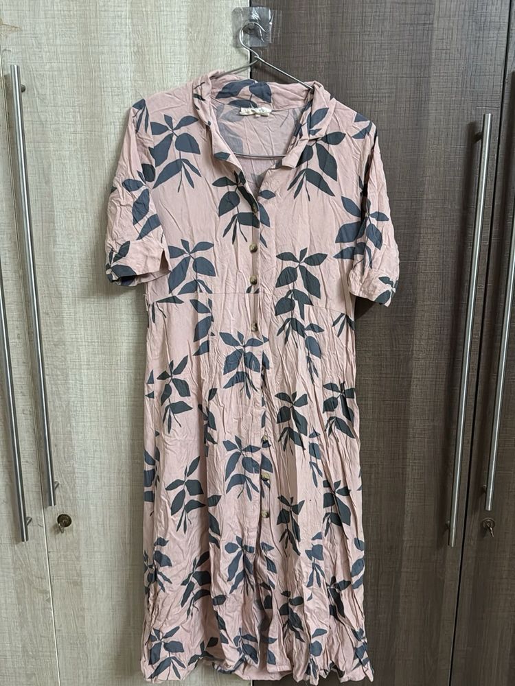 Floral Print Shirt Dress