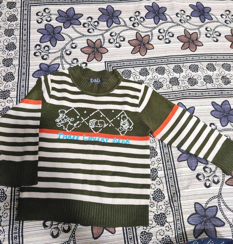 Cute Striped Kids Sweater