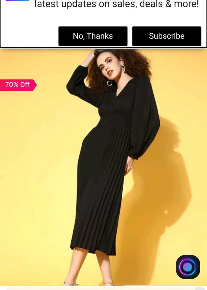 Elegant Black Midi Dress