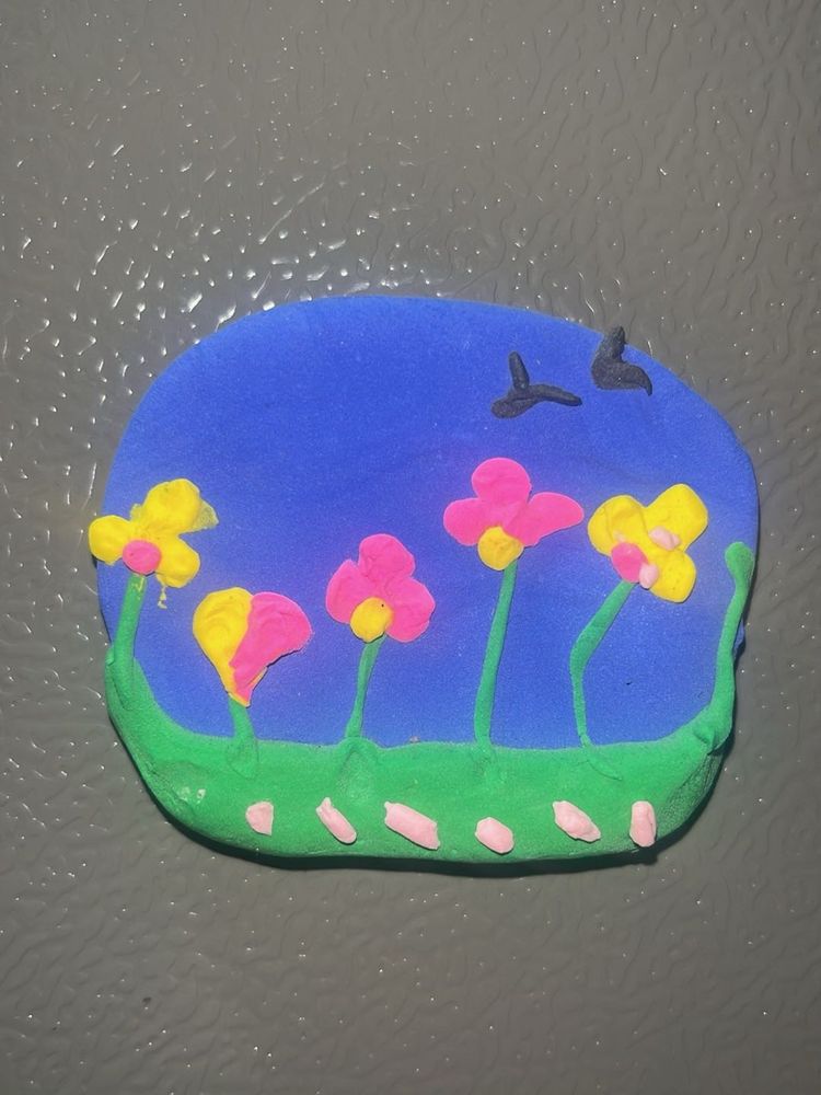 Clay Flower Magnet