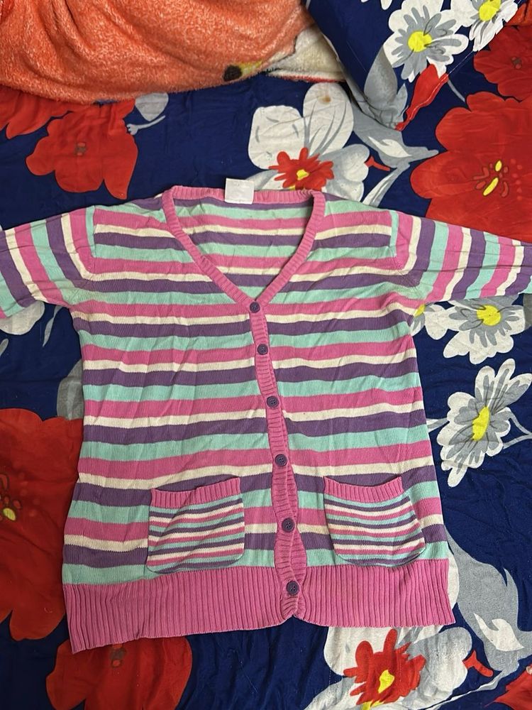 Striped Knit Cardigan