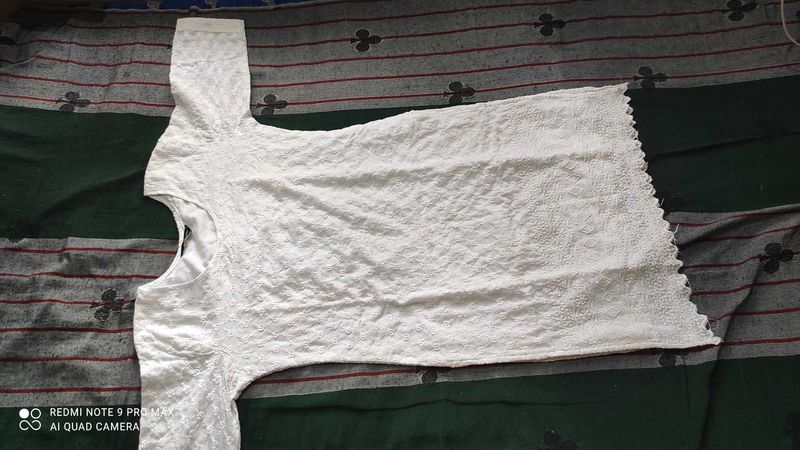 White Cotton  Kurta.