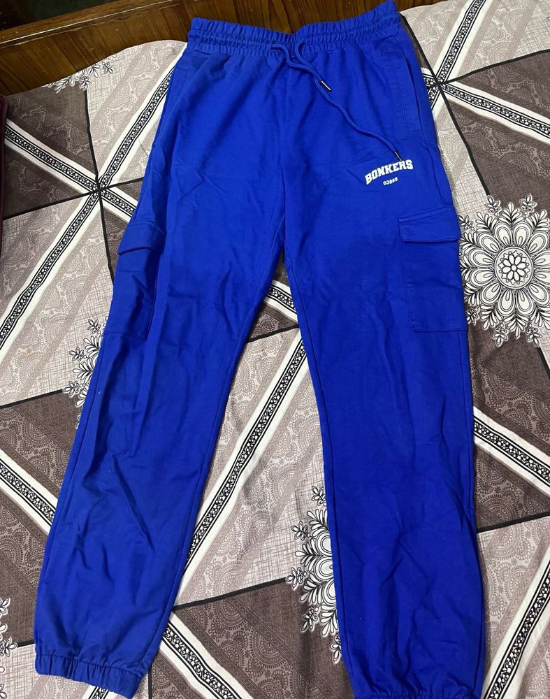 Bonkers Blue Cargo Sweatpants