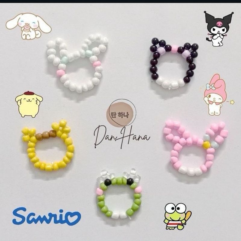 Sanrio Beaded Rings