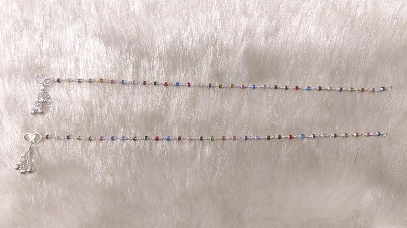 pure silver anklets (moti wala)