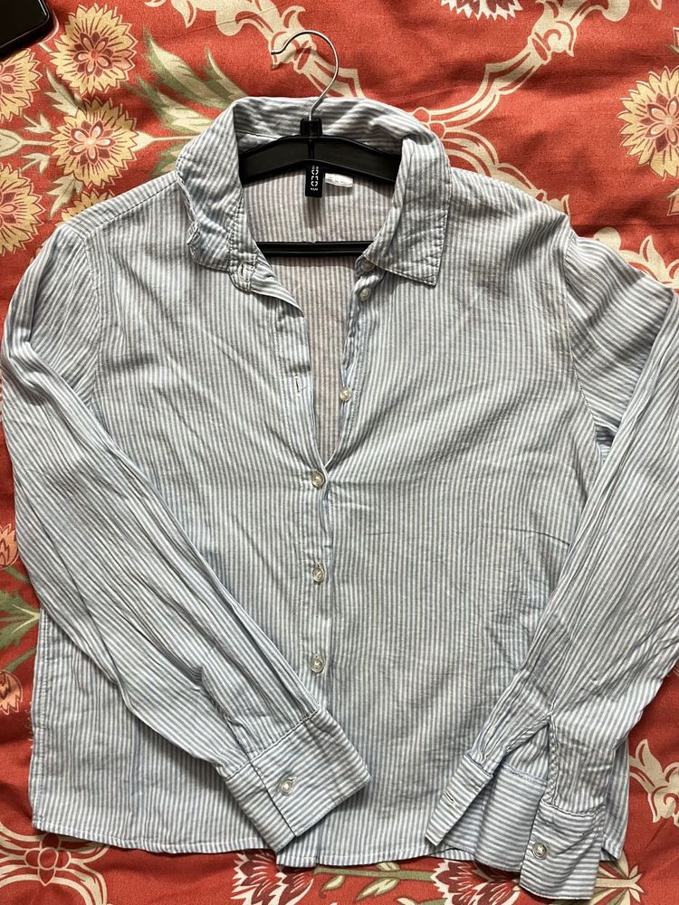 Striped Button-Down Top