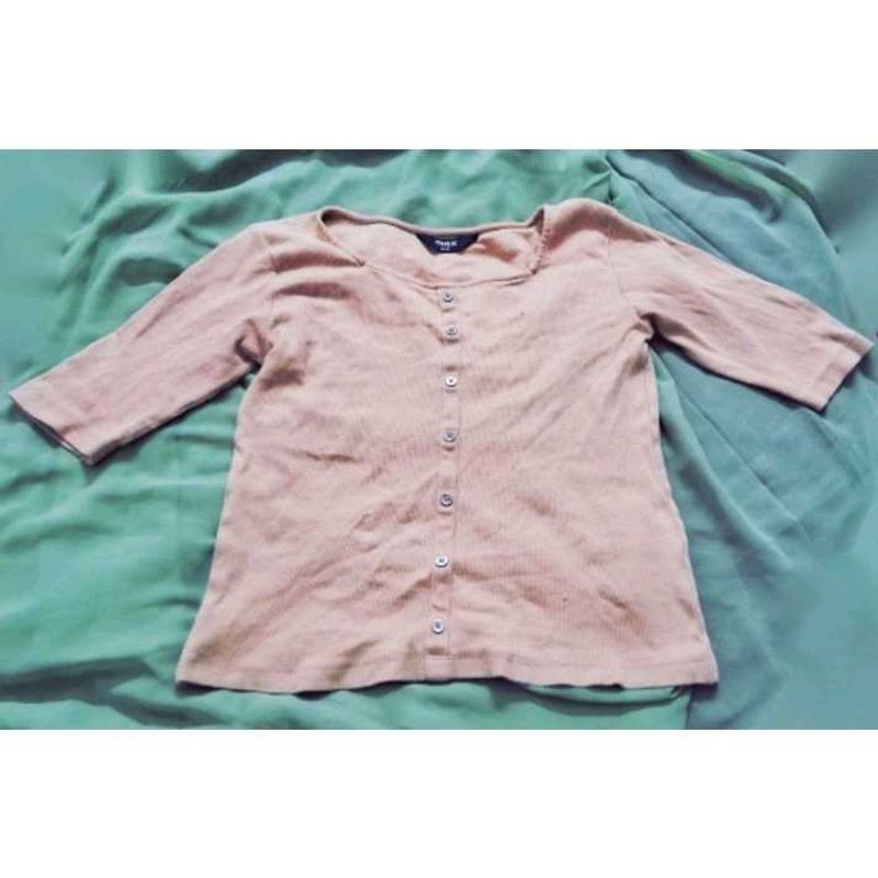 Tan Button-Down Top