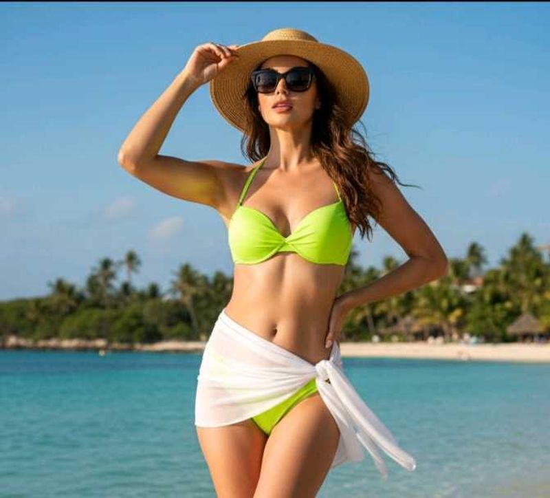 H&amp;M Neon Green Bikini