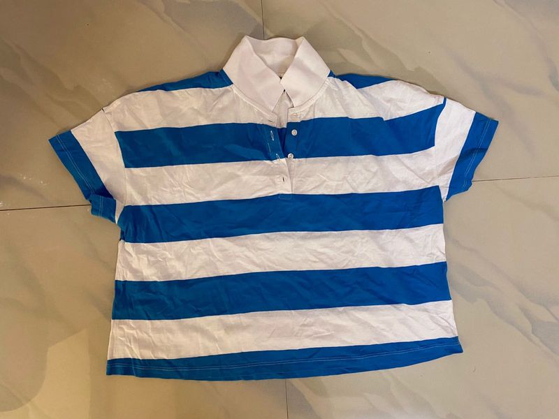 M36- Striped Women Tee Casual