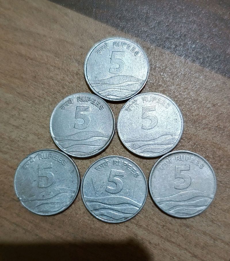 5 Rupees Wave Issue Coin 6 Piece In 99 Rupeess🪙🔥