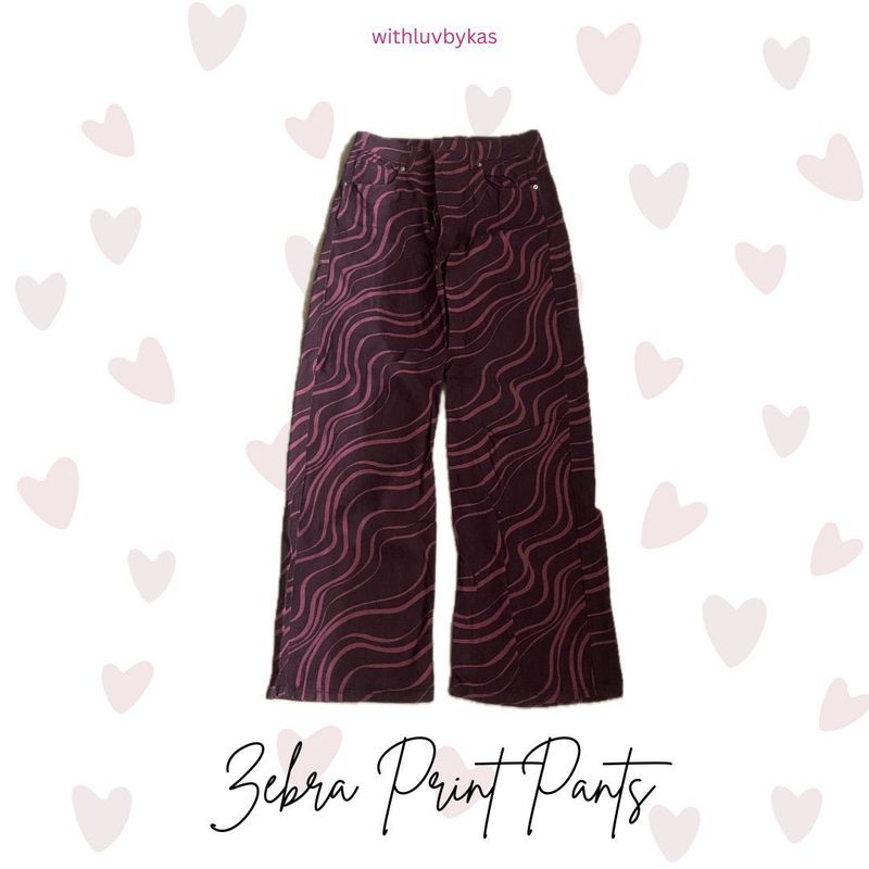 Pink Zebra Print Pants