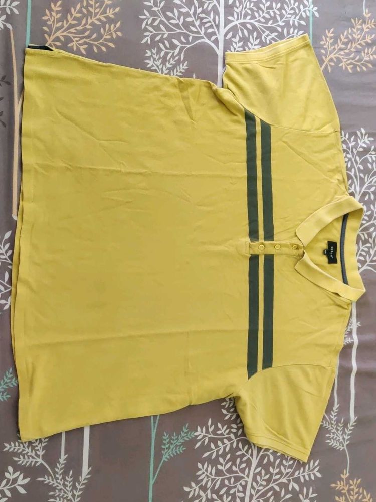 Plus Size 5xl Yellow Sztori Polo Shirt
