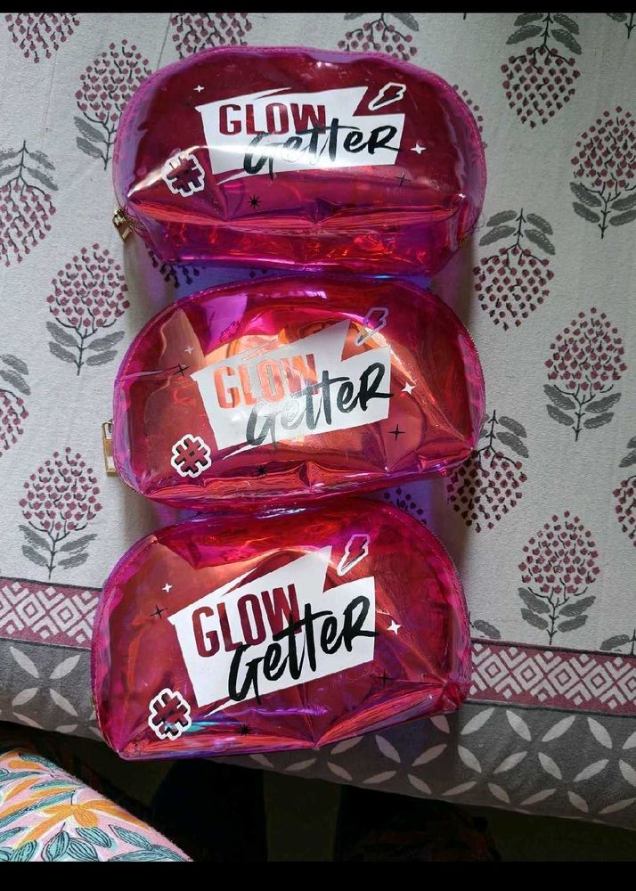 Combo Glow Getter Cosmetic Bags - Set of 3
