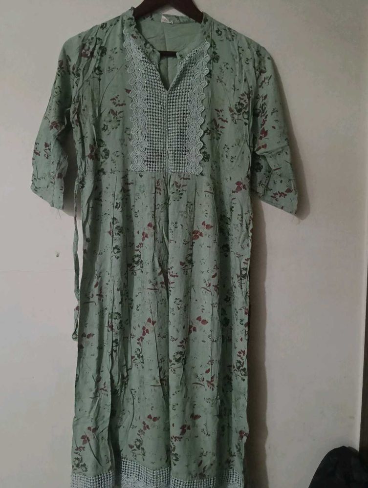 Floral Print Kurta Dress