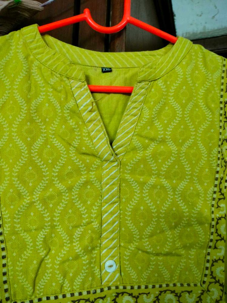 Cotton XXL Free Size Kurti Pant Sets.